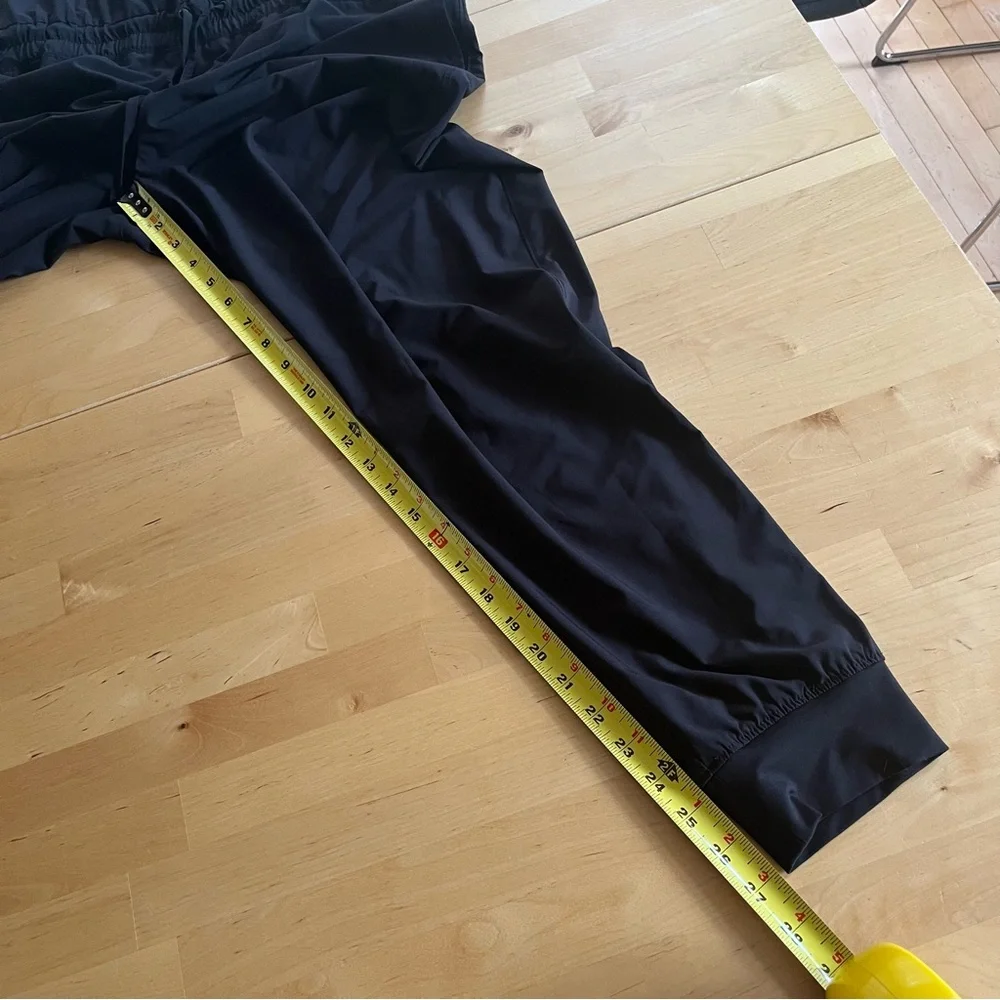 Athleta Crossback Black Sleeveless Jumpsuit Romoer Athletic Joggers Size 12 - Picture 12 of 14